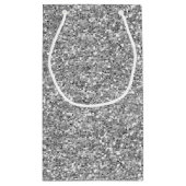 Silver Glitter Klein Cadeauzakje (Achterkant)