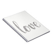 Silver glitter-laptop notitieboek (Rechterzijde)