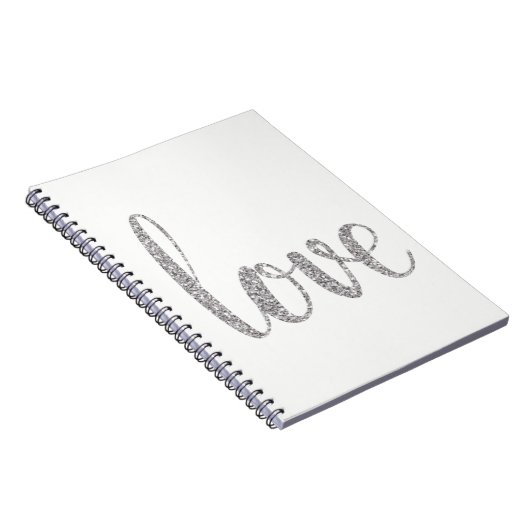 Silver glitter-laptop notitieboek (Rechterzijde)