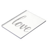 Silver glitter-laptop notitieboek (Linkerzijde)