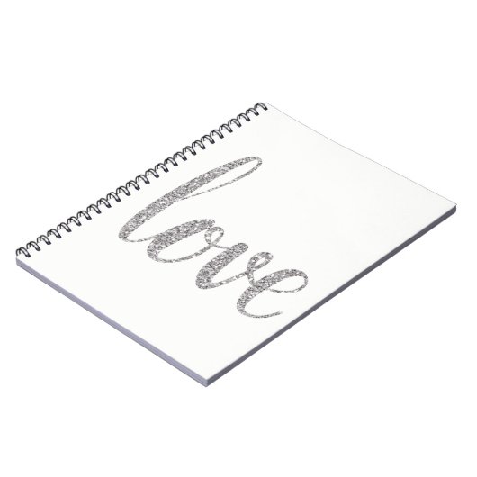 Silver glitter-laptop notitieboek (Linkerzijde)