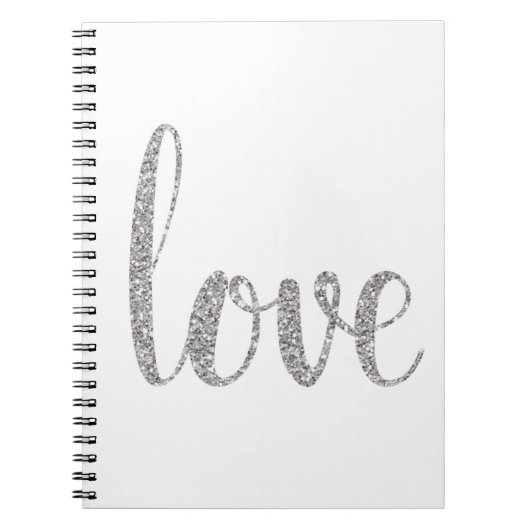 Silver glitter-laptop notitieboek (Voorkant)