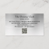 *~* SILVER Glitter Lashes QR Brows Extensions Visitekaartje (Achterkant)