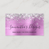 Silver Glitter Lavender Folie Online Store Visitekaartje (Voorkant)
