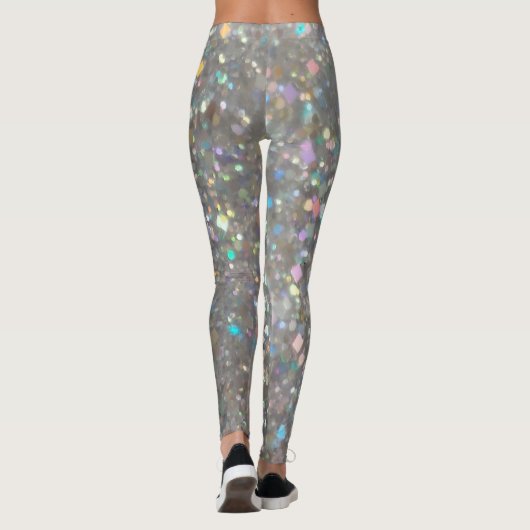 Silver Glitter Leggings (Achterkant)