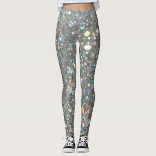 Silver Glitter Leggings