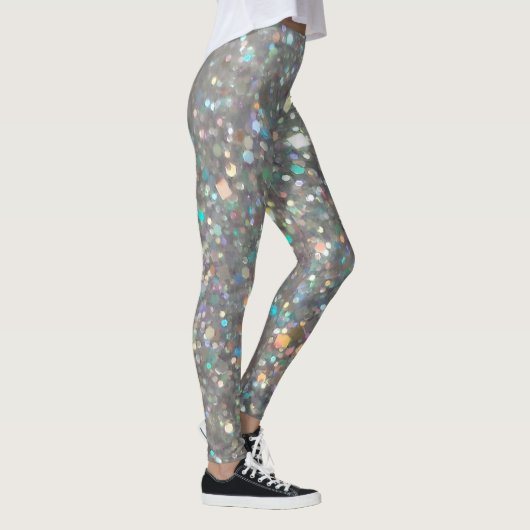 Silver Glitter Leggings (Rechts)