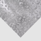 Silver Glitter Leopard Spots Metallic Animal Tissuepapier (Detail)