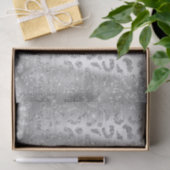 Silver Glitter Leopard Spots Metallic Animal Tissuepapier (Geschenk)