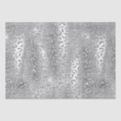 Silver Glitter Leopard Spots Metallic Animal Tissuepapier (Voorkant)