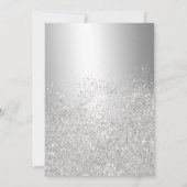 Silver glitter letters metallic roze zoete zestien kaart (Achterkant)
