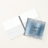 Silver Glitter Lichtblauwe Folie 50 & Fantastische Notitieboek (Binnen)