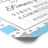 Silver Glitter Light Blue First Community Welcome Poster (Hoek)