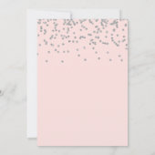 Silver Glitter Light Pink First Heilige Communie Kaart (Achterkant)
