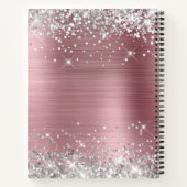 Silver Glitter Light Roze Folie Vrijgezellenfeest Notitieboek (Achterkant)