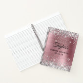 Silver Glitter Light Roze Folie Vrijgezellenfeest Notitieboek (Binnen)