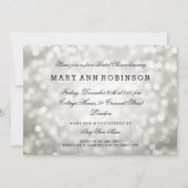 Silver Glitter Lights Elegant Vrijgezellenfeest Kaart (Voorkant)