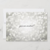 Silver Glitter Lights Elegant Vrijgezellenfeest Kaart (Achterkant)