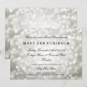 Silver Glitter Lights Elegant Vrijgezellenfeest Kaart (Voorkant / Achterkant)