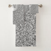 Silver Glitter Lijst badhanddoek set Bad Handdoek (Insitu)