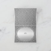 Silver Glitter Lijst bedankje Bedankkaart (Binnen)