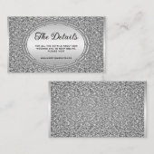 Silver Glitter Lijst Behuizing Kaart (Voorkant / Achterkant)