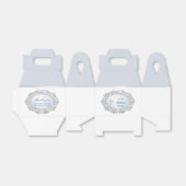 Silver Glitter Lijst Blue Bow doop kleine tafel Bedankdoosjes (Uitgevouwen)