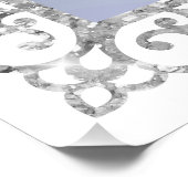 Silver Glitter Lijst Blue Bow doop welkom Perfect Poster (Hoek)