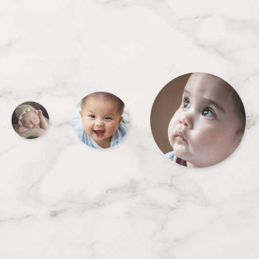 Silver Glitter Lijst Blue Bow dooptafel Confetti (Voorkanten)