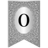 Silver Glitter Lijst Bunting Flag Vlaggetjes (Tweede vlag)