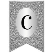 Silver Glitter Lijst Bunting Flag Vlaggetjes (Eerste vlag)