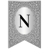 Silver Glitter Lijst Bunting Flag Vlaggetjes (Derde vlag)
