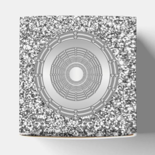 Silver Glitter Lijst Favor Box Bedankdoosjes (Bovenkant)