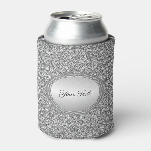Silver Glitter Lijst Koelbox Blikjeskoeler (Blikje Voorkant)