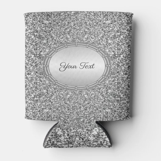 Silver Glitter Lijst Koelbox Blikjeskoeler (Voorkant)