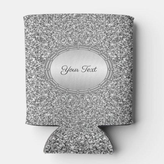Silver Glitter Lijst Koelbox Blikjeskoeler (Achterkant)