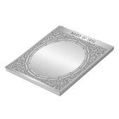 Silver Glitter Lijst Notitieblok (Linkerzijde)