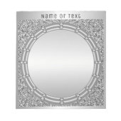 Silver Glitter Lijst Notitieblok (Voorkant)