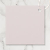 Silver Glitter Lijst Pink Bow doop Bedankjes Labels (Achterkant)