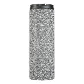 Silver Glitter Lijst Thermische Tumbler Thermosbeker (Achterkant)