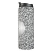 Silver Glitter Lijst Thermische Tumbler Thermosbeker (Geroteerd rechts)