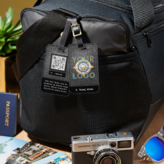 Silver Glitter Logo Luxury Business Branding Chic Bagagelabel