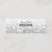 Silver Glitter Logo Social Media die beeldscherm B Mini Visitekaartje (Voorkant)