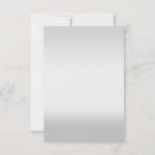 Silver Glitter Look Bruiloft RSVP Kaarten (Achterkant)
