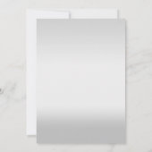 Silver Glitter Look Bruiloft uitnodigingen (Achterkant)