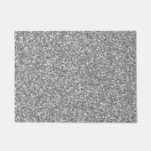 Silver Glitter look-like Pattern Not Real Glitter Deurmat (Voorkant)