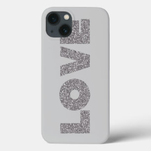 Silver Glitter Love Case-Mate iPhone Case