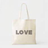 Silver Glitter Love Tote Bag (Voorkant)