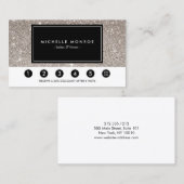 Silver Glitter Loyalty Punch Kaart (Voorkant / Achterkant)