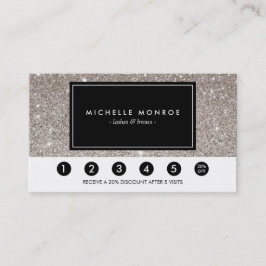 Silver Glitter Loyalty Punch Kaart